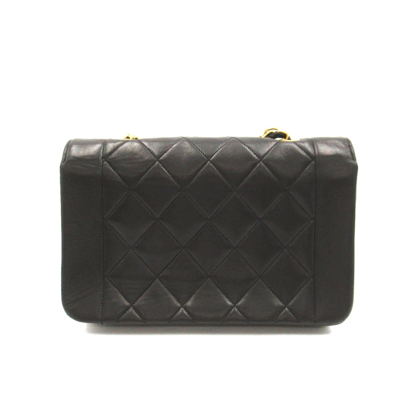 CHANEL Matelasse Diana ChainShoulder Black Lambskin (sheep leather)
