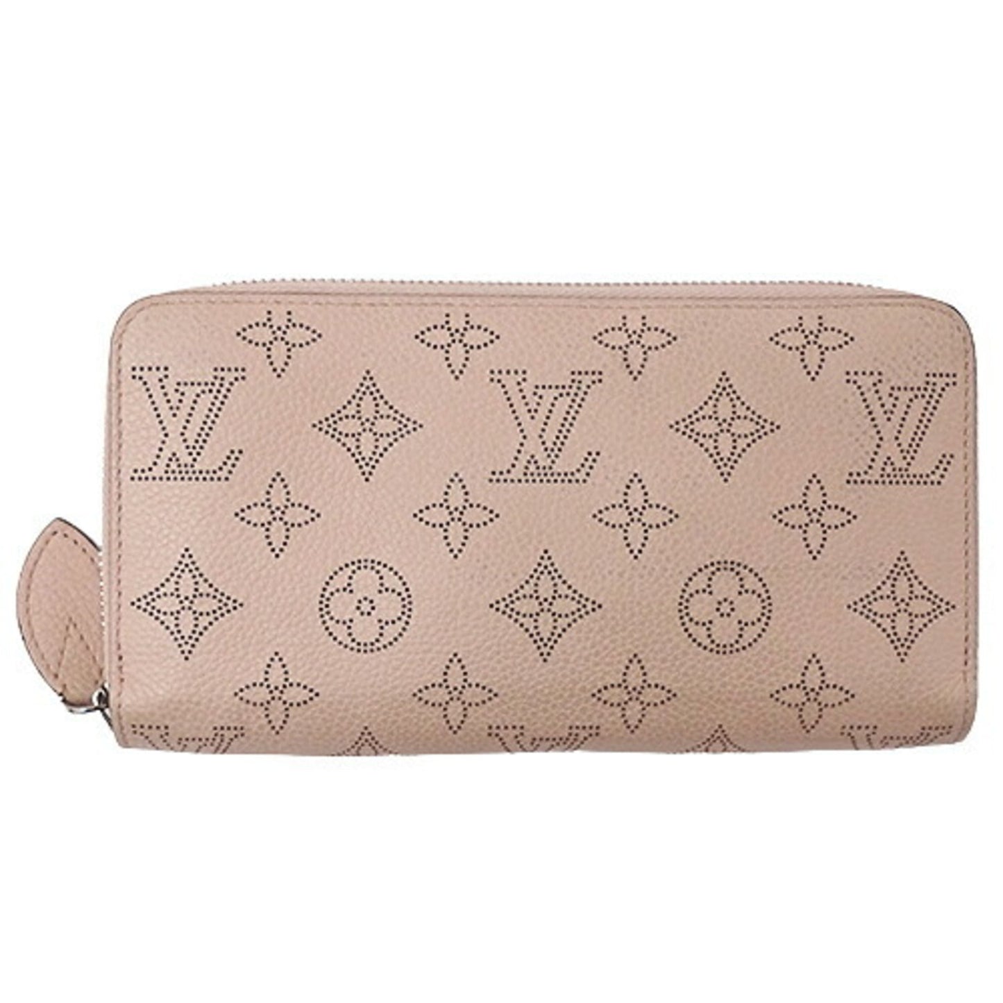 LOUIS VUITTON Wallet Monogram Mahina Women's Long Zippy Magnolia M61868 Pink Round