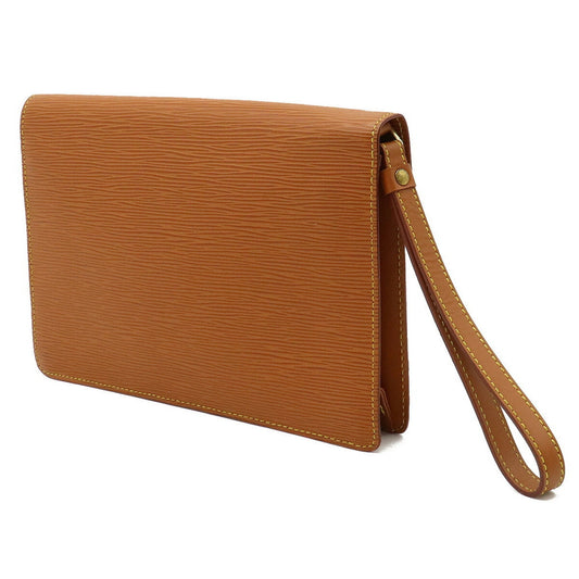 LOUIS VUITTON Epi Serie Dragonne Second Bag Clutch Leather Zipang Gold Key Missing M52618