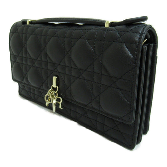 Dior top handle clutch bag Black leather S0980ONMJ M900