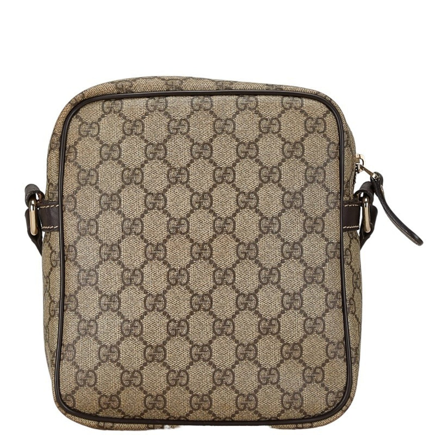 Gucci Beige Brown Khaki Pvc Leather Shoulder Bag