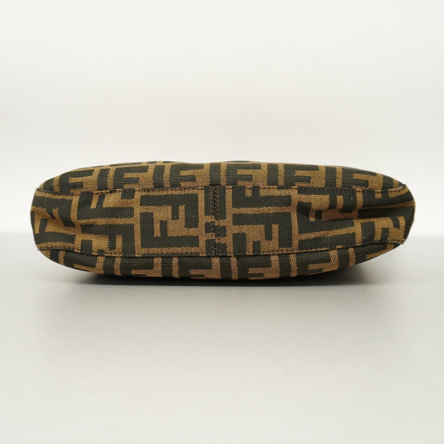 FENDIAuth  Zucca Mamma Bucket Women's Nylon Canvas,Leather Handbag Brown