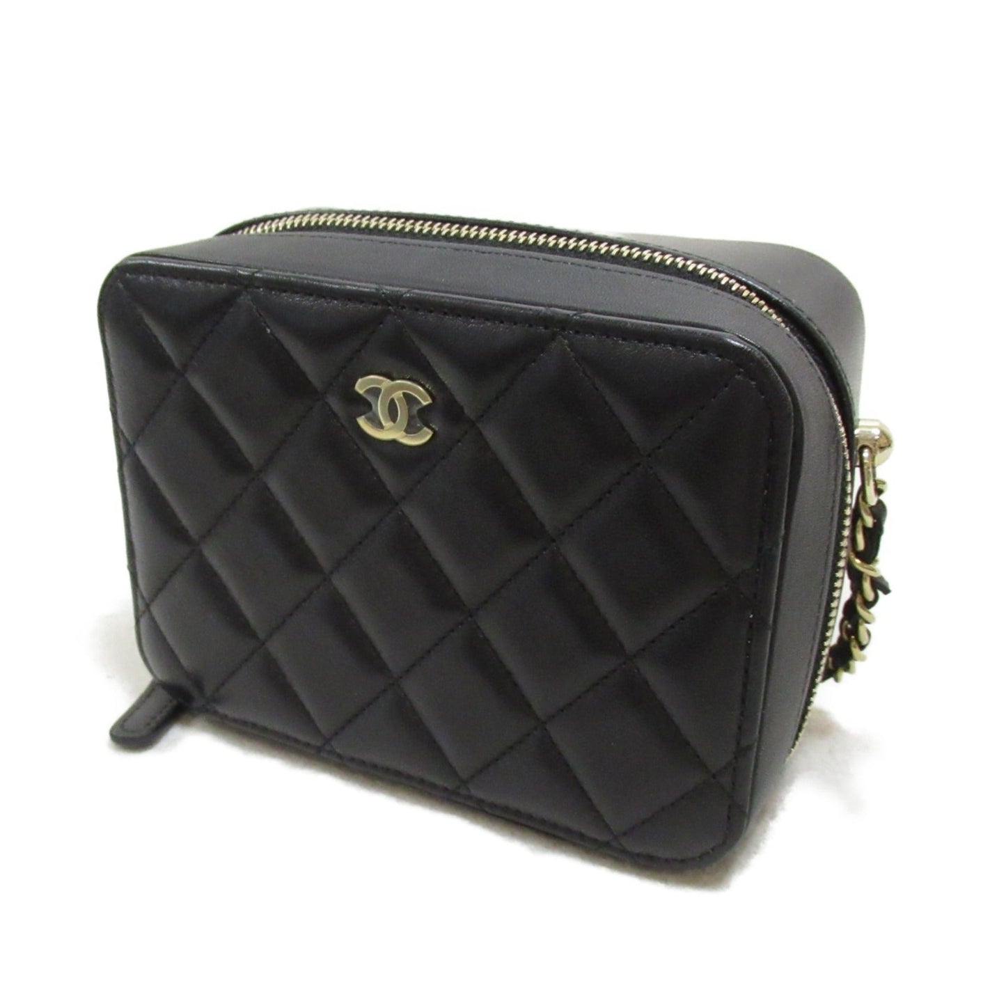 CHANEL Mini ChainShoulder Bag Black Lambskin (sheep leather)