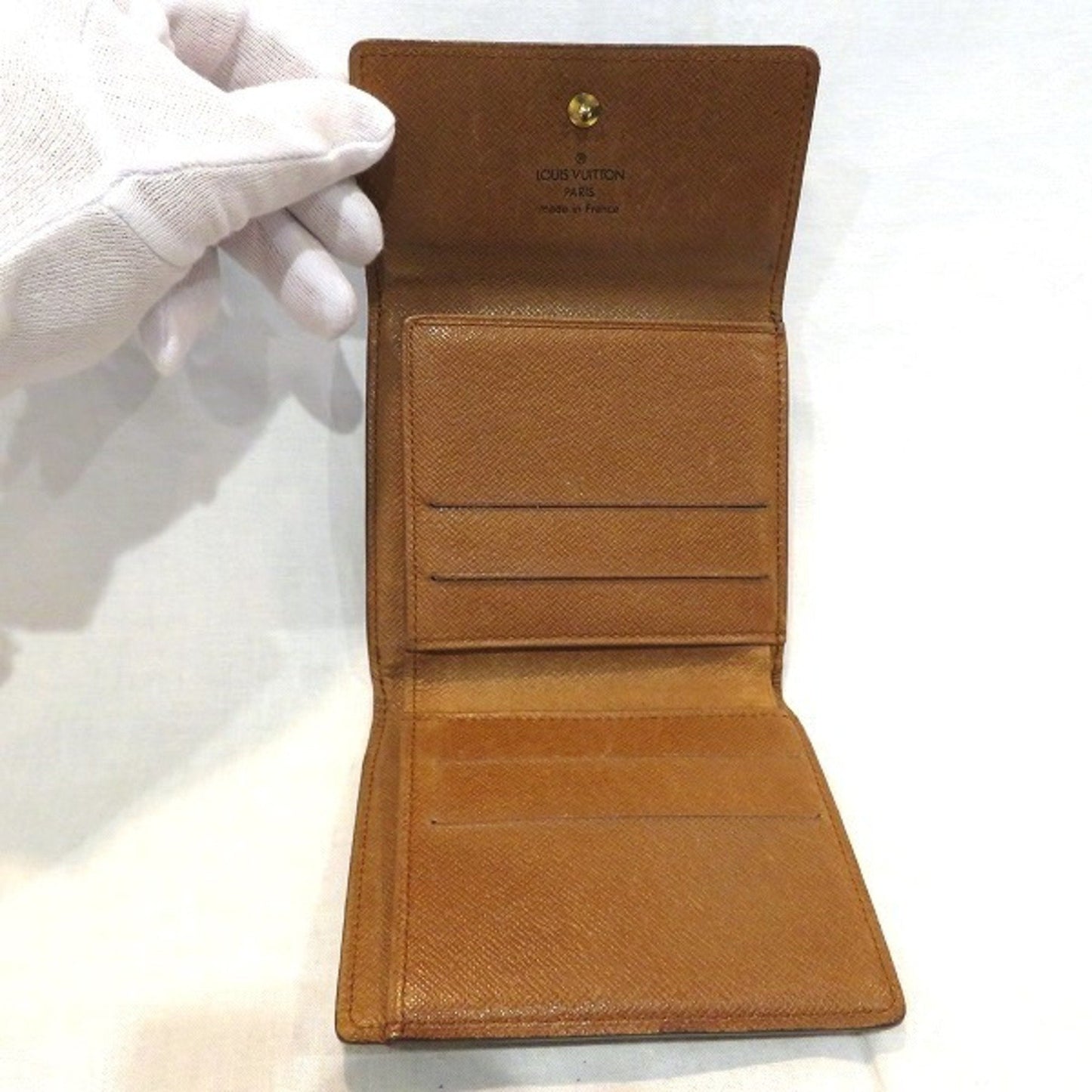 LOUIS VUITTON Monogram Porto Monevier Cardi M616521 Double Hook Trifold Wallet Unisex