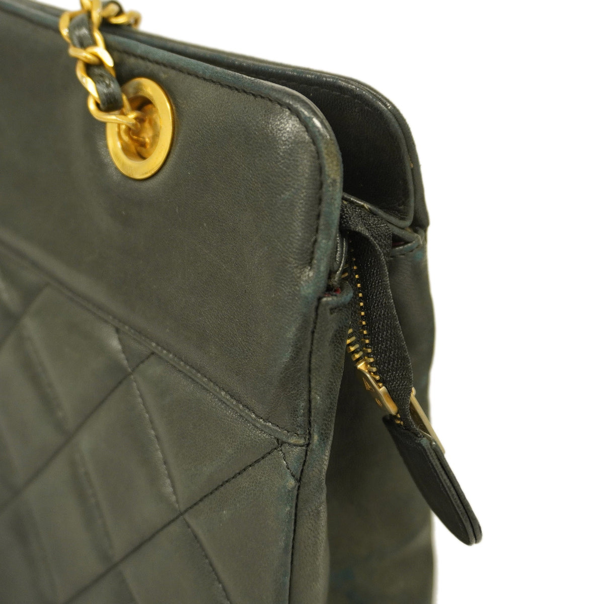 ChanelAuth  Matelasse Chain Shoulder Women's Leather Shoulder Bag Black