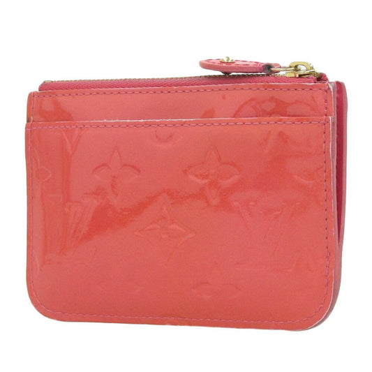 LOUIS VUITTON Monogram Verni Pochette Cle NM Coin Purse Case Rose Pop M93637