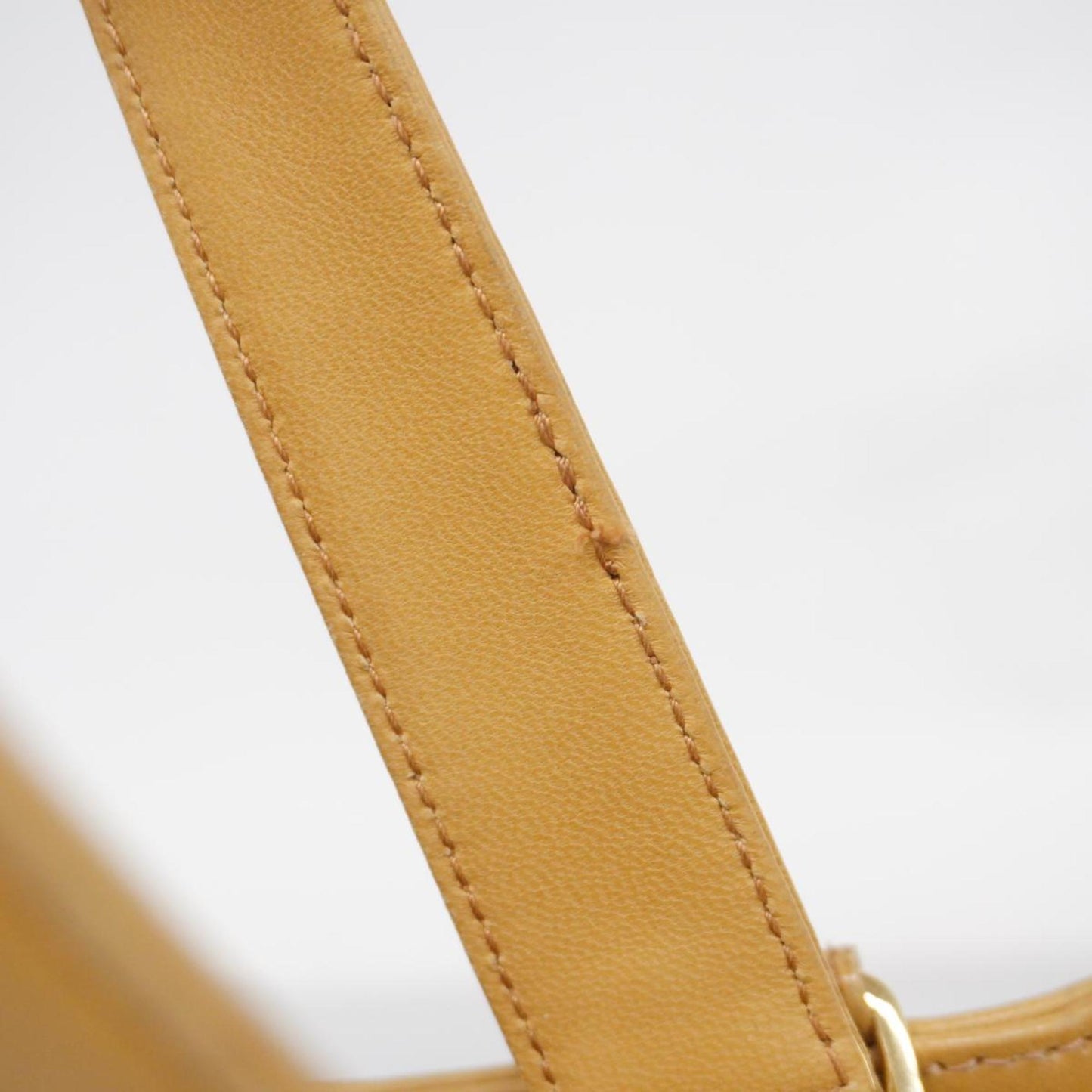 Chanel Tote Bag Chocolate Bar Lambskin Beige Women's