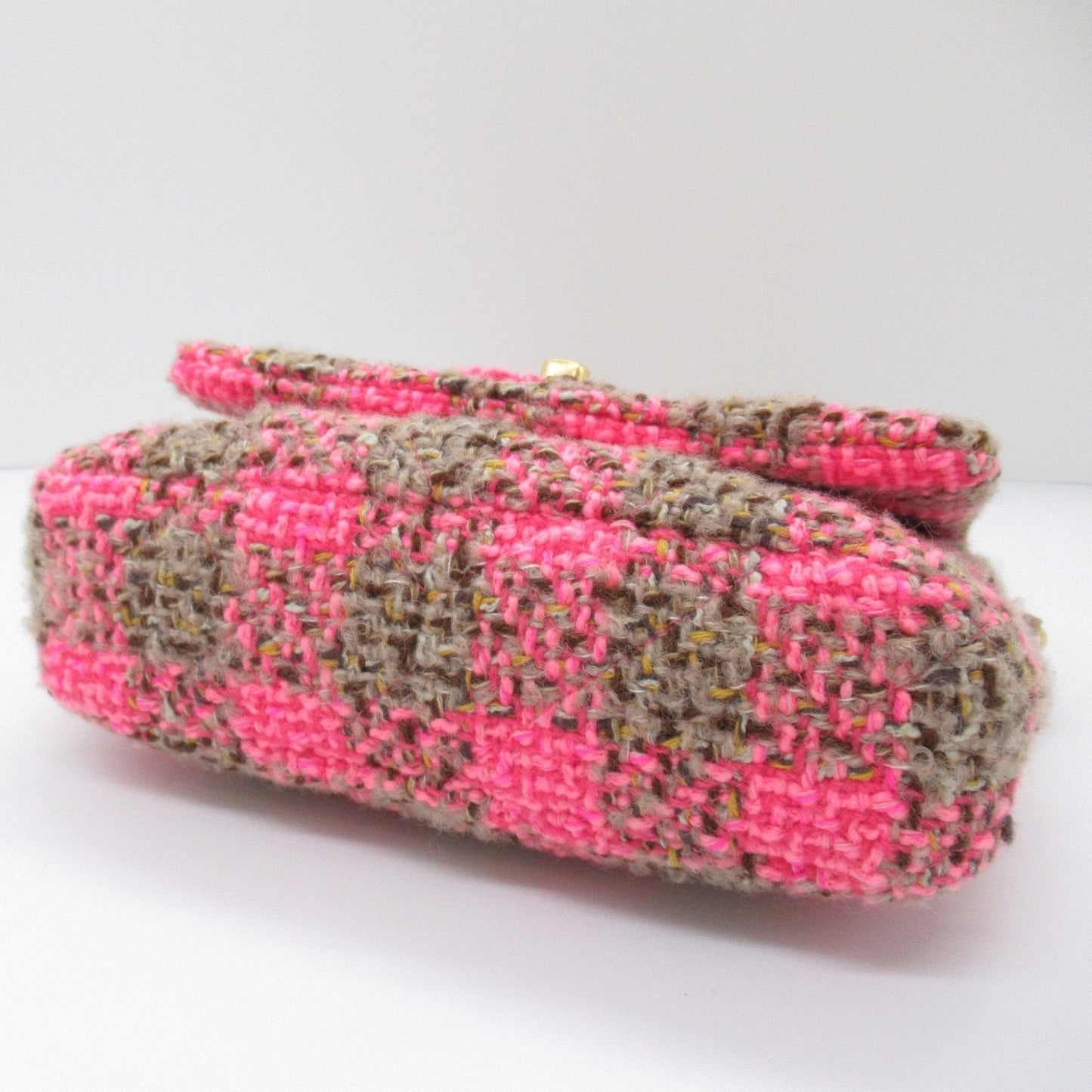 CHANEL ChainShoulder bag Pink Brown tweed