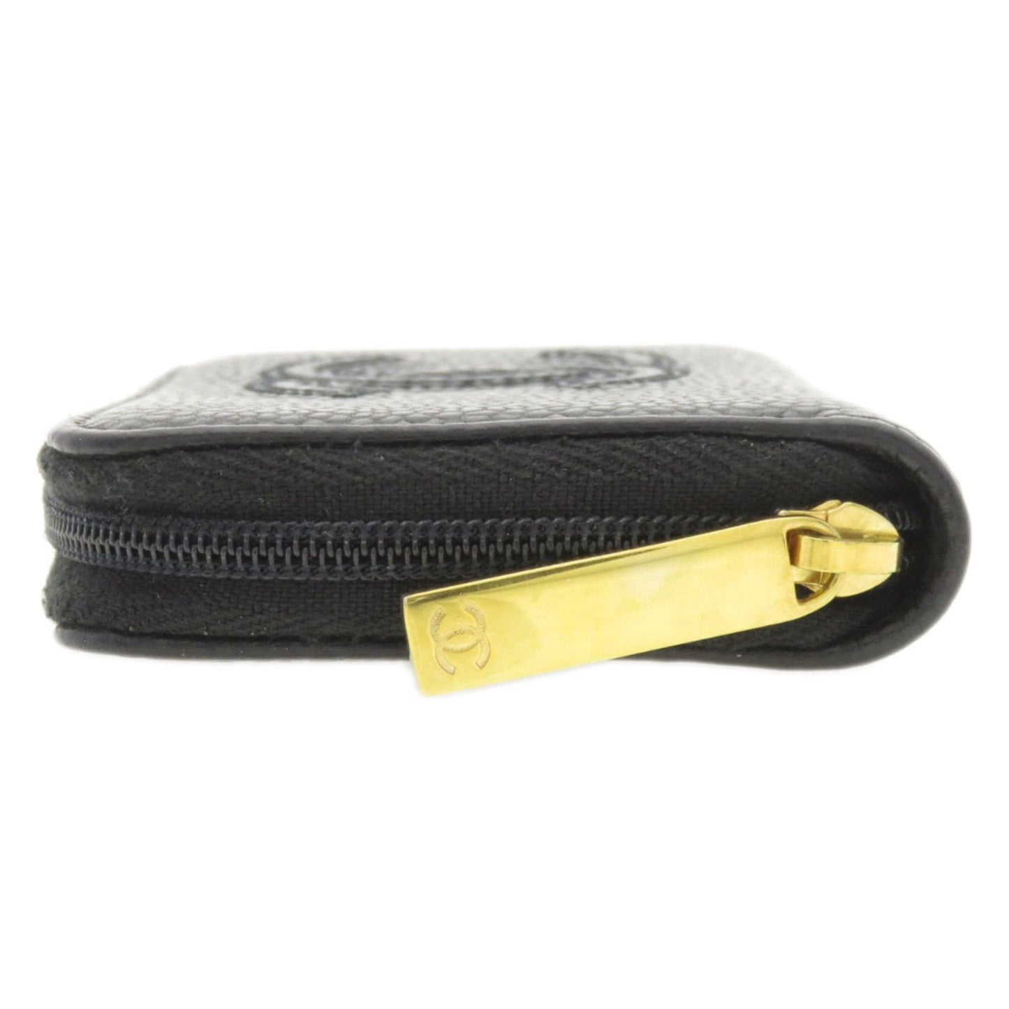 Chanel Coco Mark Wallet/Coin Case Caviar Skin for Women