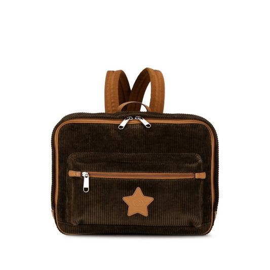 Gucci Brown Cord Leather Backpack ()