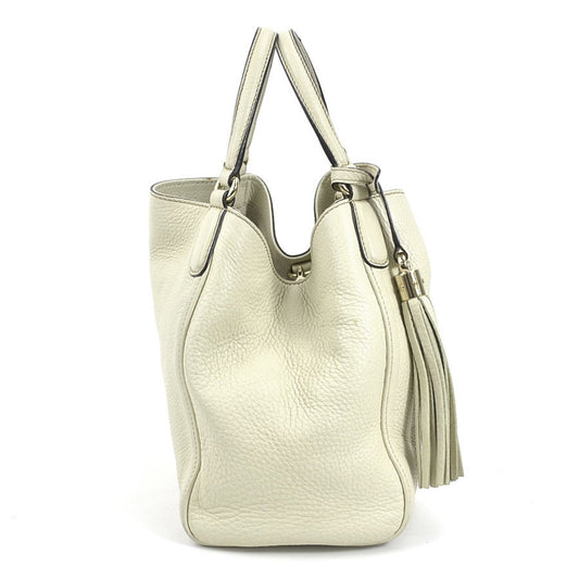 GUCCI Handbag Crossbody Shoulder Bag Soho Leather Off-White Light Gold Ladies 336751