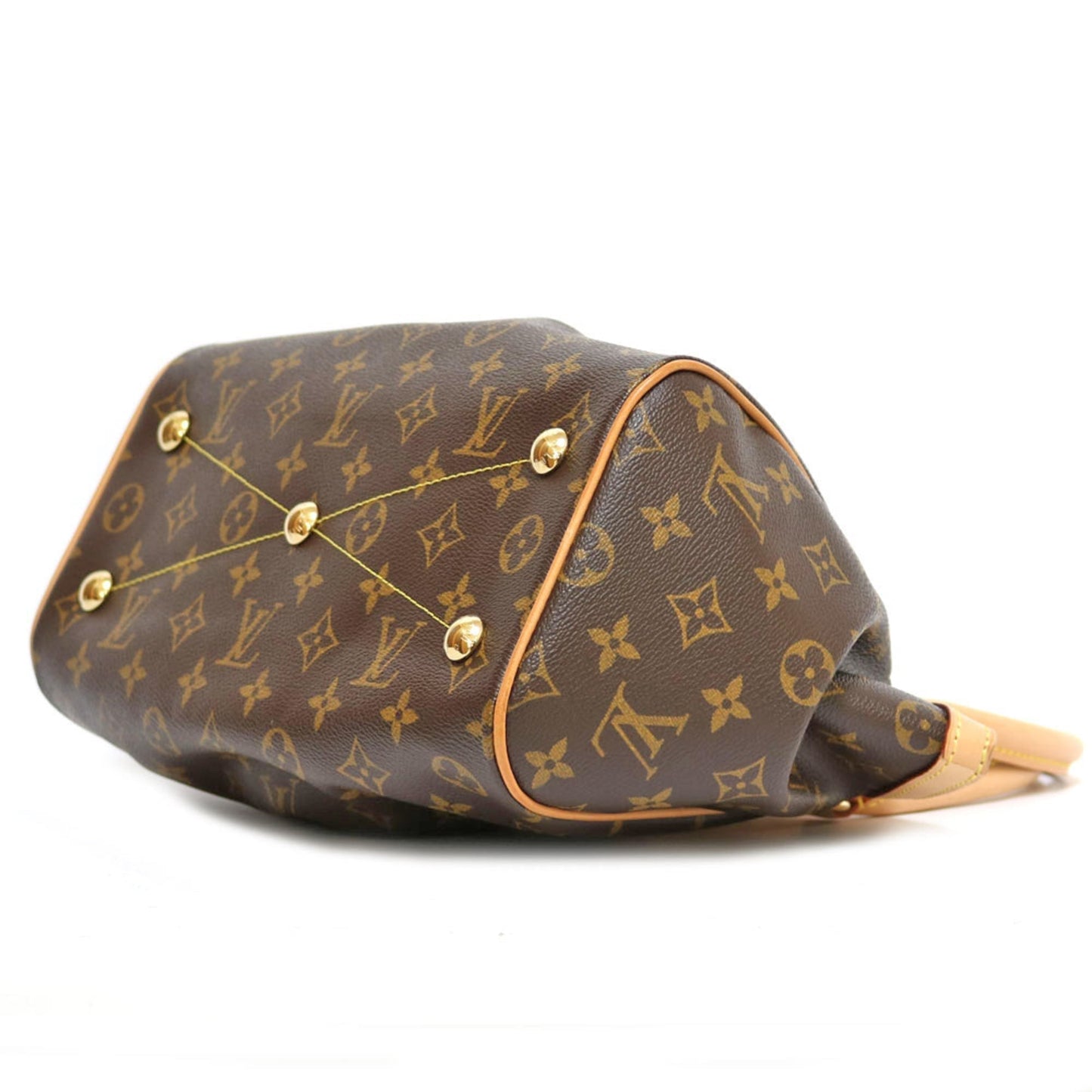 LOUIS VUITTON Tivoli PM Monogram Handbag Canvas M40143 Brown Women's