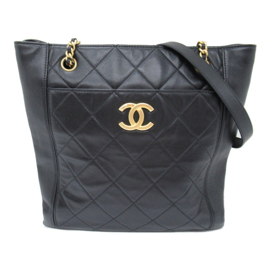 CHANEL Matelasse Shoulder tote Black Lambskin (sheep leather)