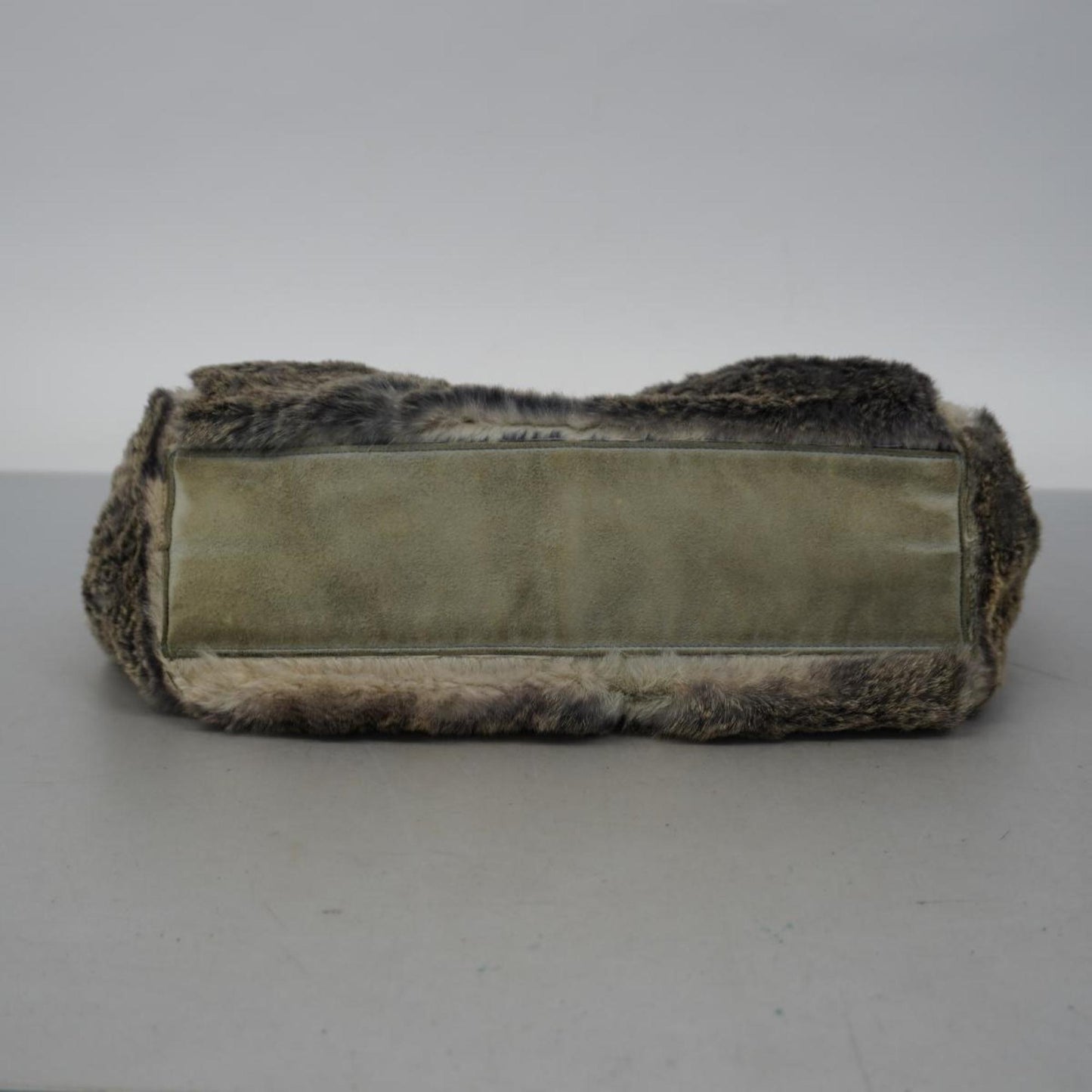 chanel tote bag fur grey ladies