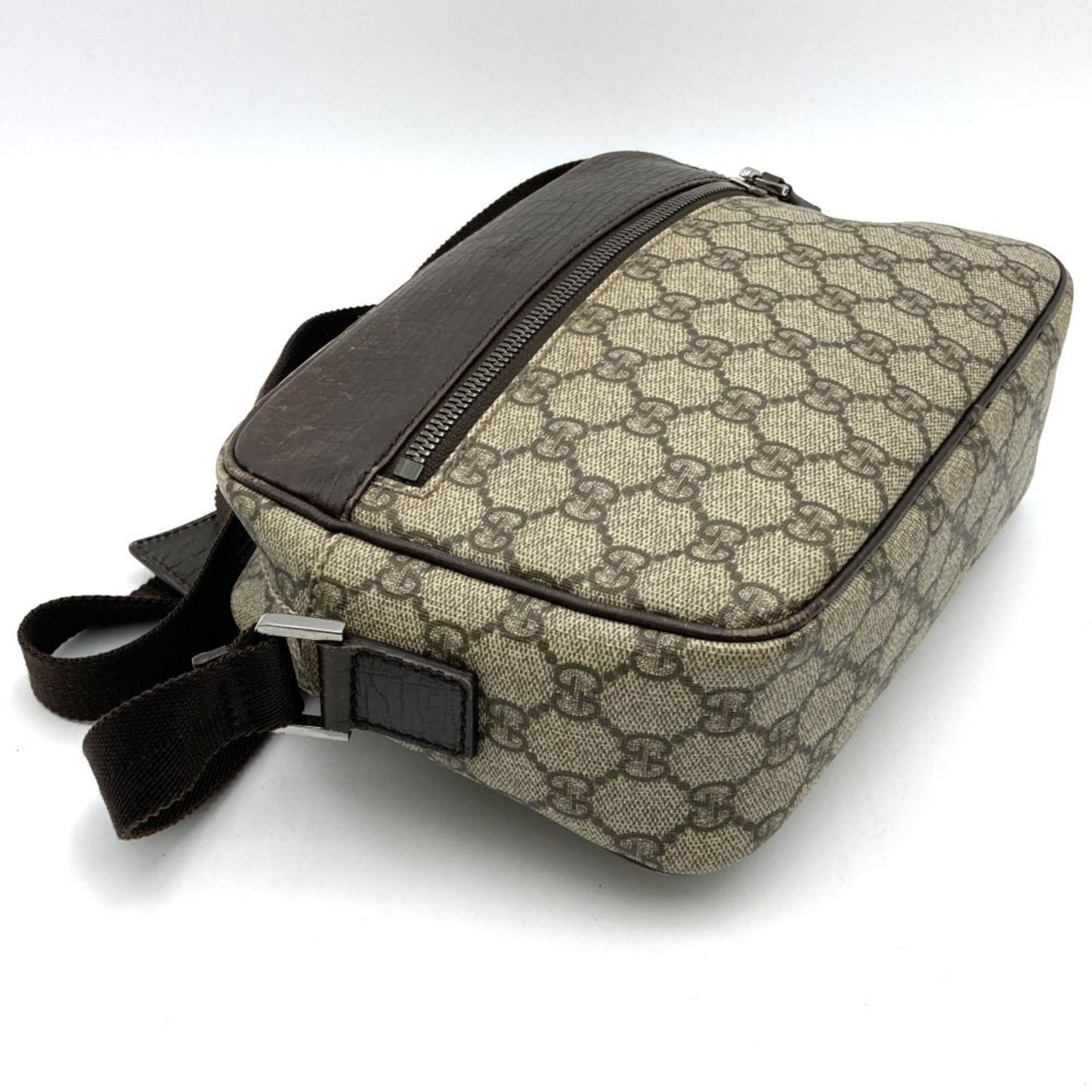 Gucci Brown Gg Supreme Leather Shoulder Bag