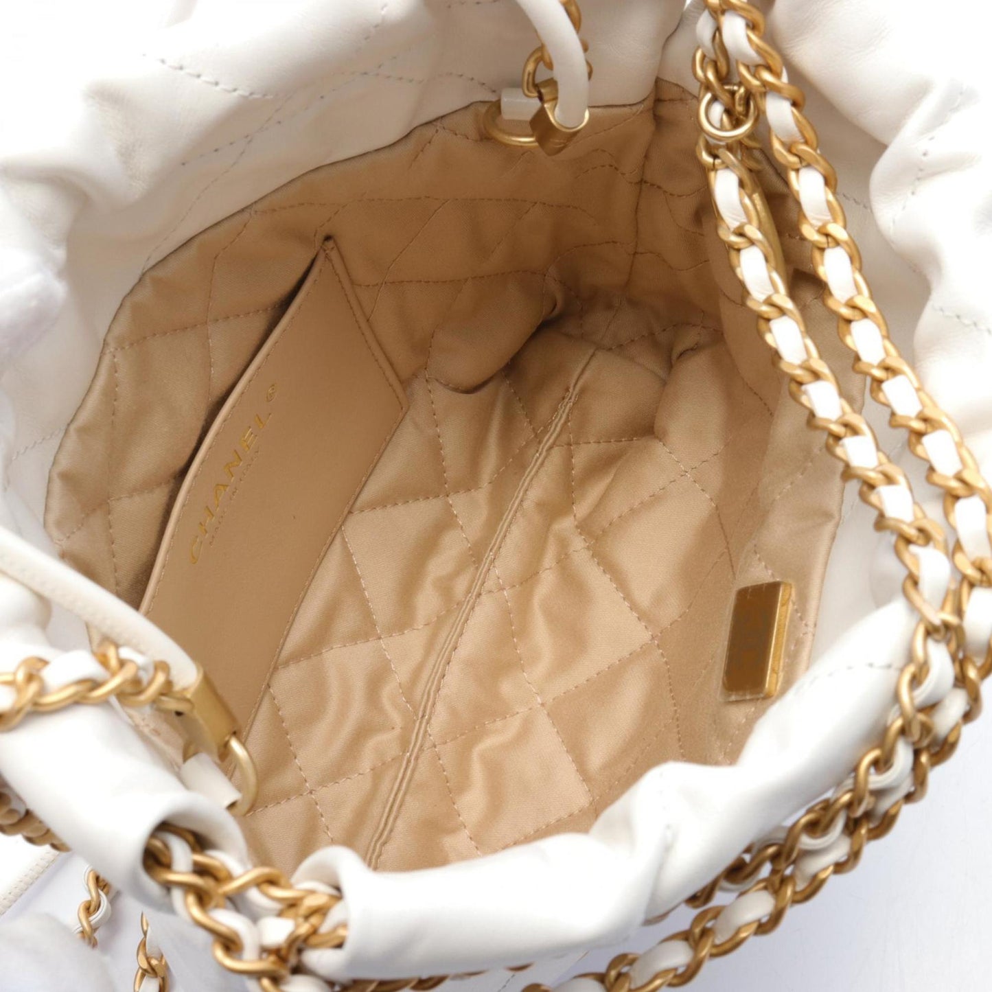 CHANEL Shoulder Bag Leather Women's White