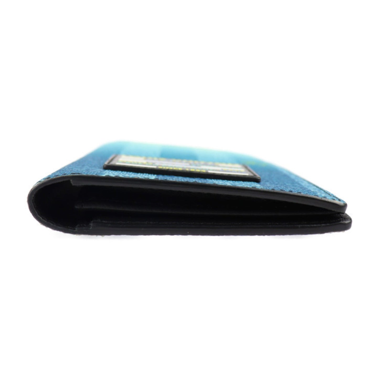 LOUIS VUITTON Portefeuil Braza Damier Stripe Bifold Wallet M81318 Canvas Blue Long Vuitton