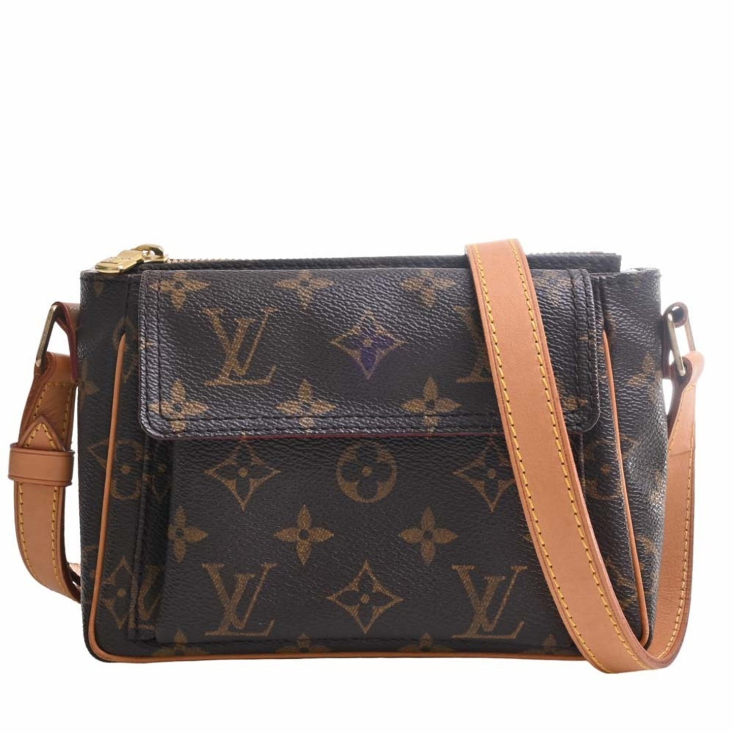 LOUIS VUITTON Monogram Vivacite PM Shoulder Bag M51165 Brown Women's