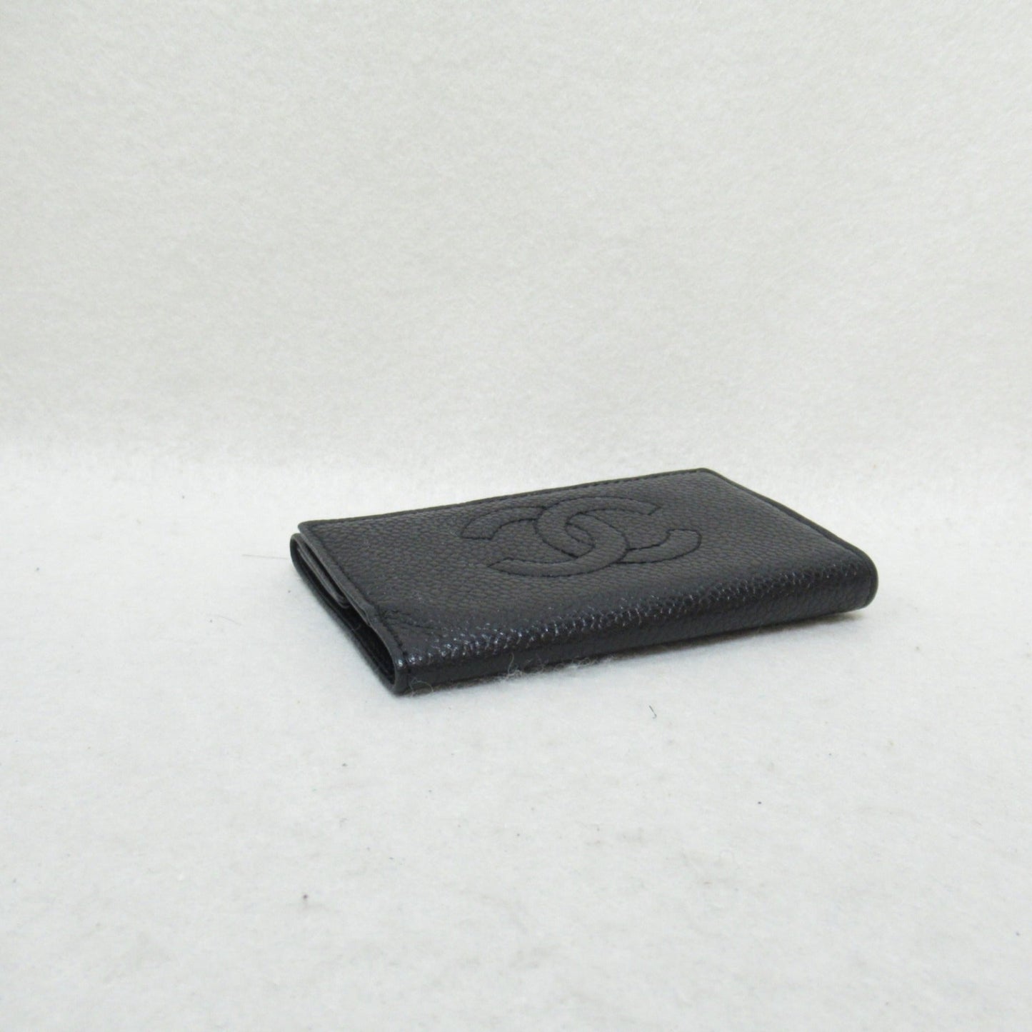 CHANEL 6 key holders Black Caviar Skin (Grained Calf) A01439