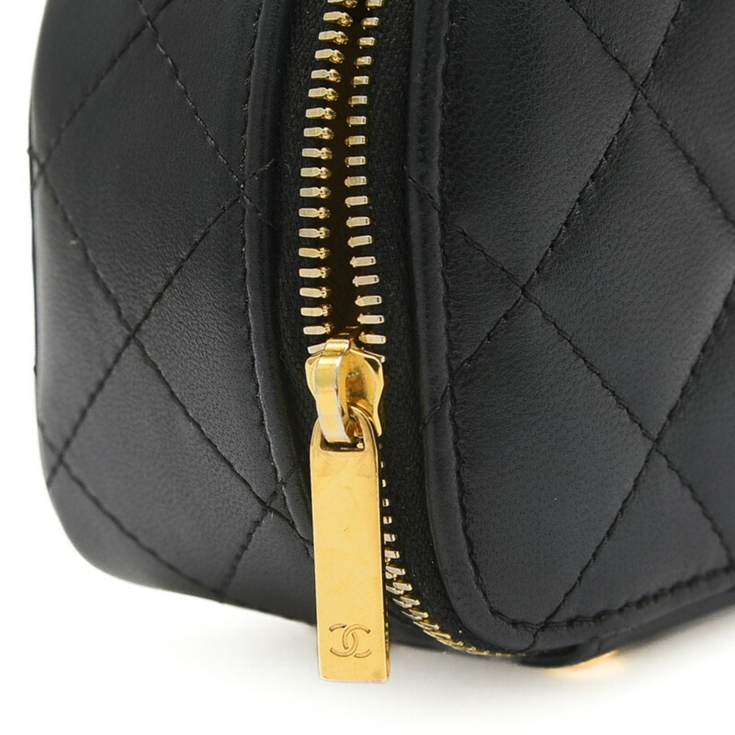 Chanel Matelasse 2-Way Chain Shoulder Bag, Lambskin, Black, AP3088