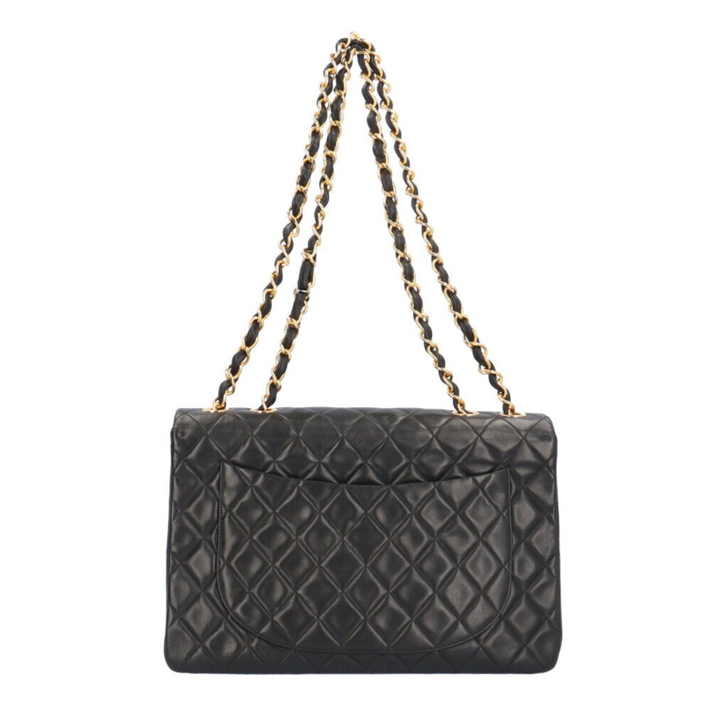 Chanel Deca Matelasse 34 Shoulder Bag Lambskin Black Women's CHANEL Chain