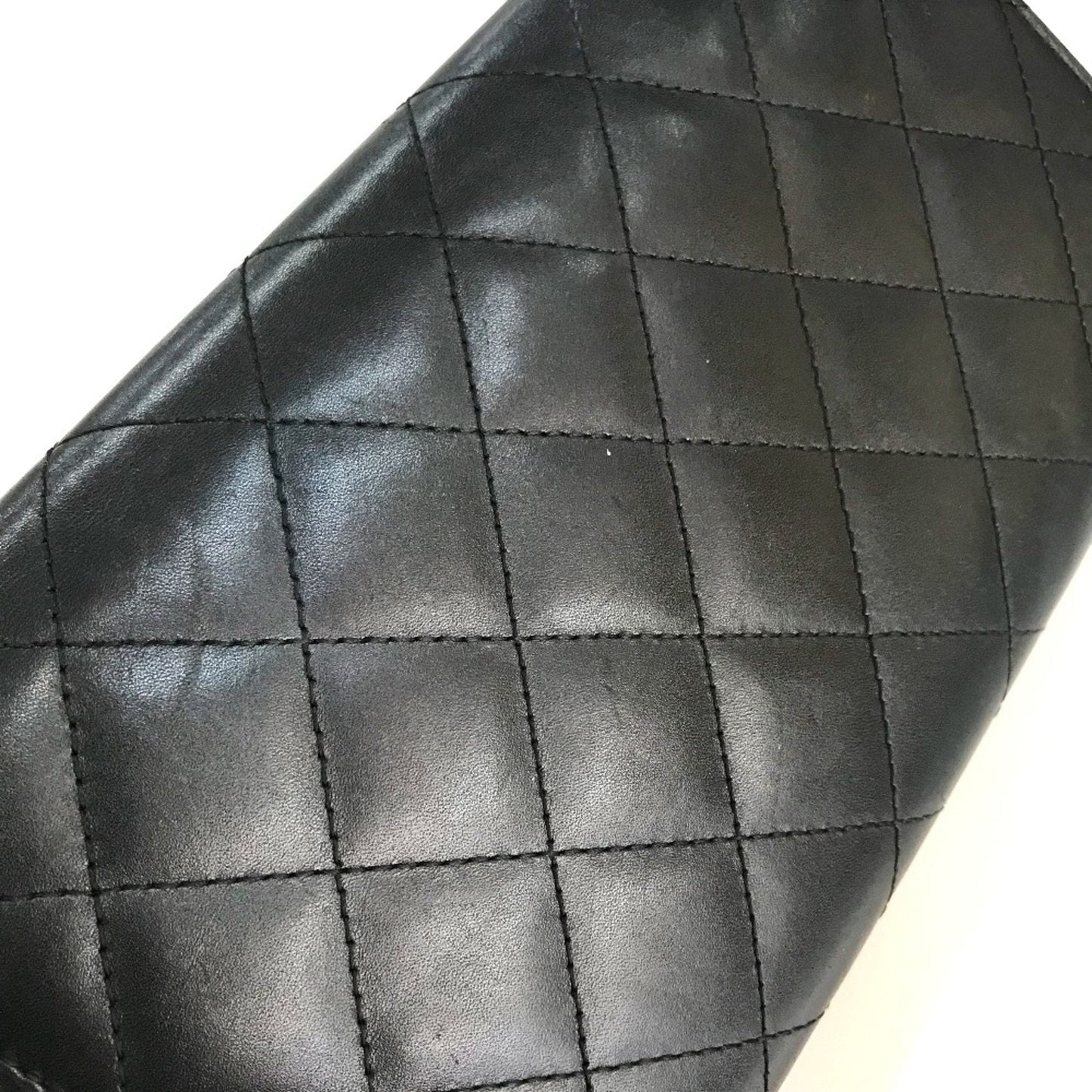 Chanel A46645 Cambon Line Trifold Long Wallet Black