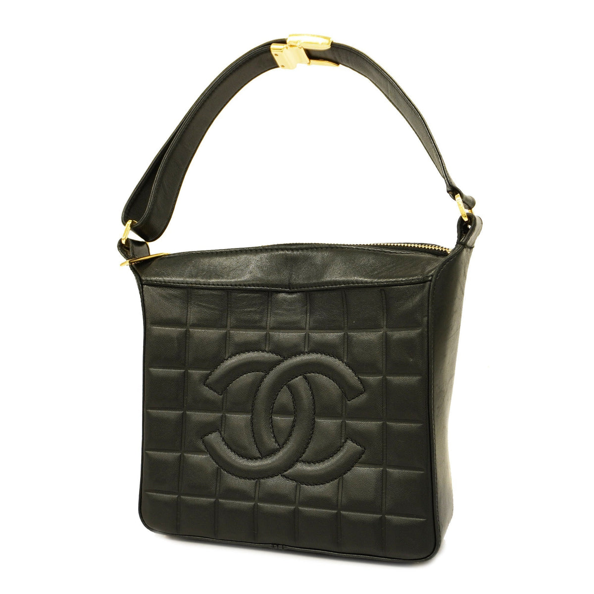 ChanelAuth  Chocolate Bar HandBag Women's Leather HandBag Brown