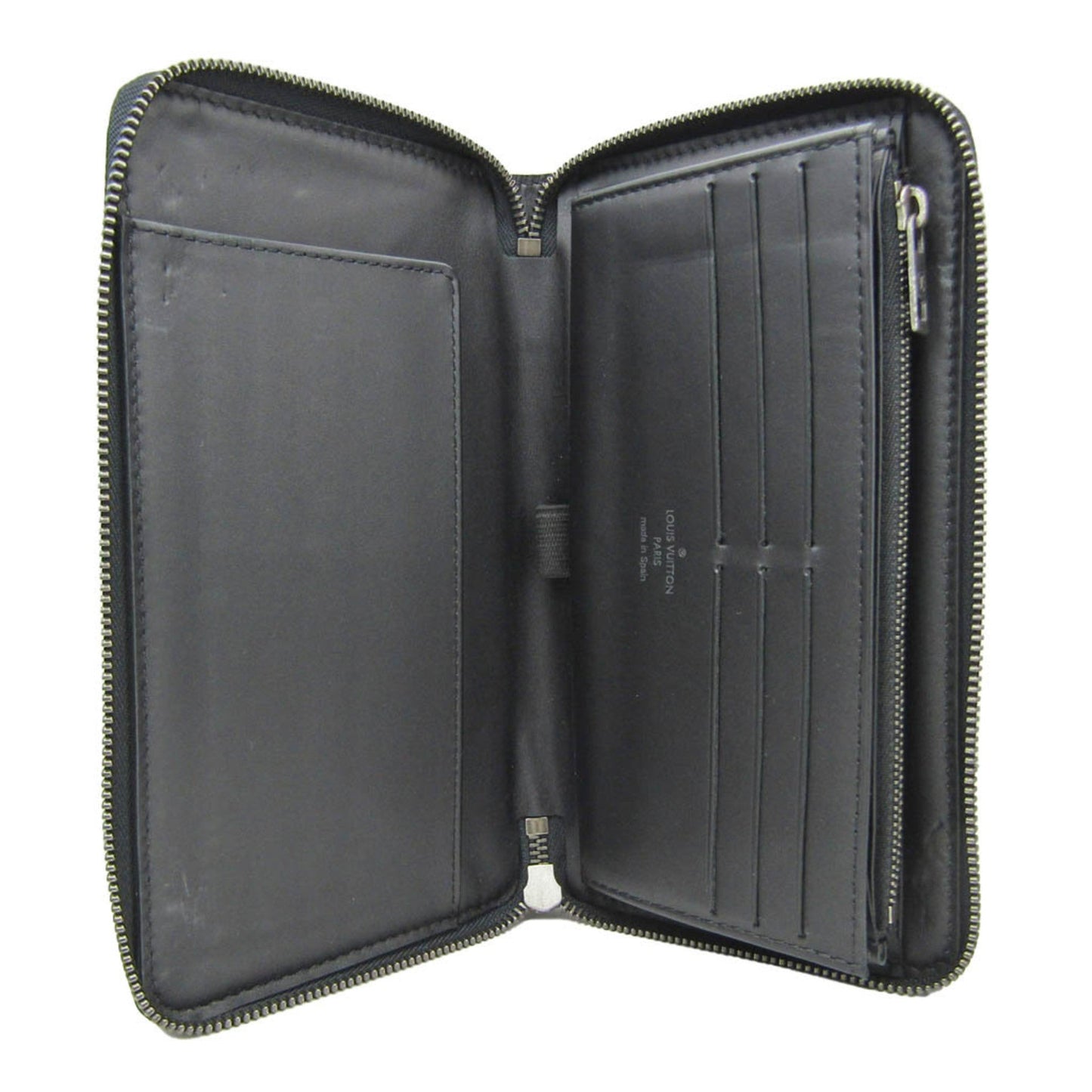 LOUIS VUITTON Zippy Organizer M97026 Men's Utah Leather Long Wallet [bi-fold] Basalt