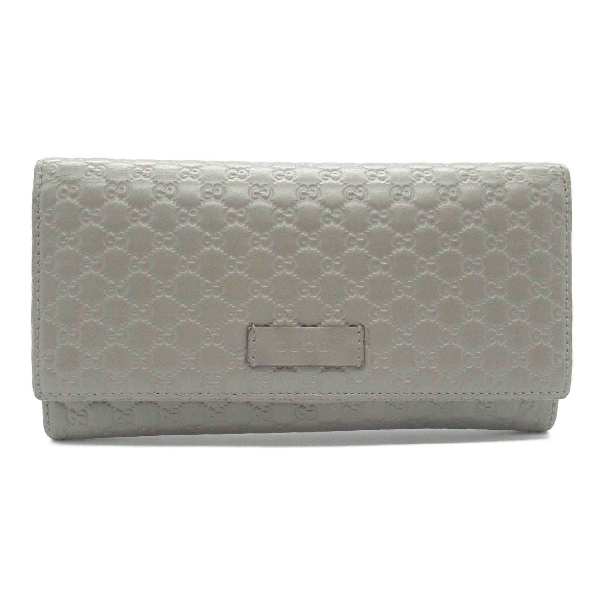 Gucci Gray Leather Long Wallet (Bi-Fold) ()