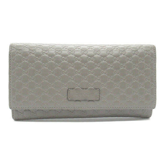 Gucci Gray Leather Long Wallet (Bi-Fold) ()