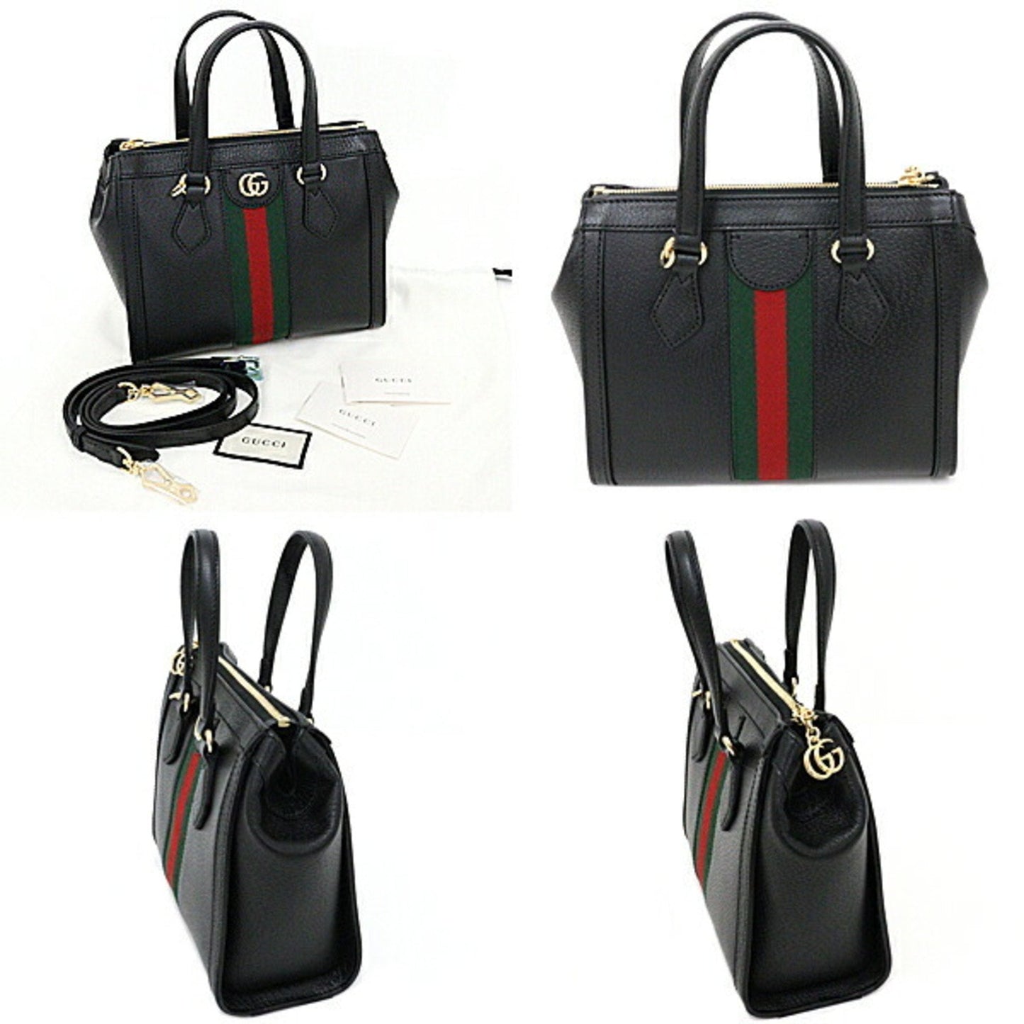 GUCCI Offdia GG 2way shoulder bag tote 719882 black