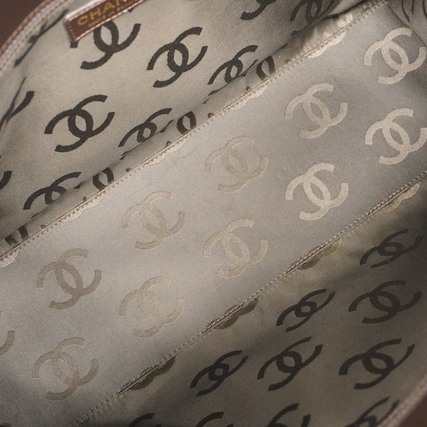 ChanelAuth  Matelasse Natural Women's Straw Tote Bag Blue