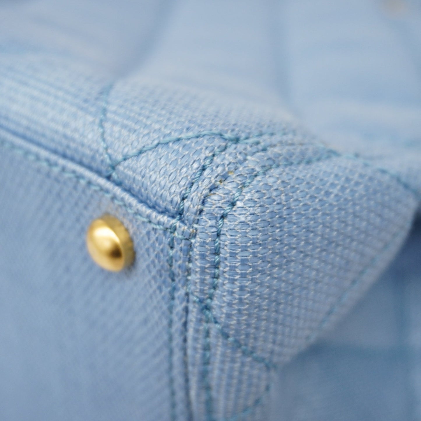 ChanelAuth  Matelasse Natural Women's Straw Tote Bag Blue