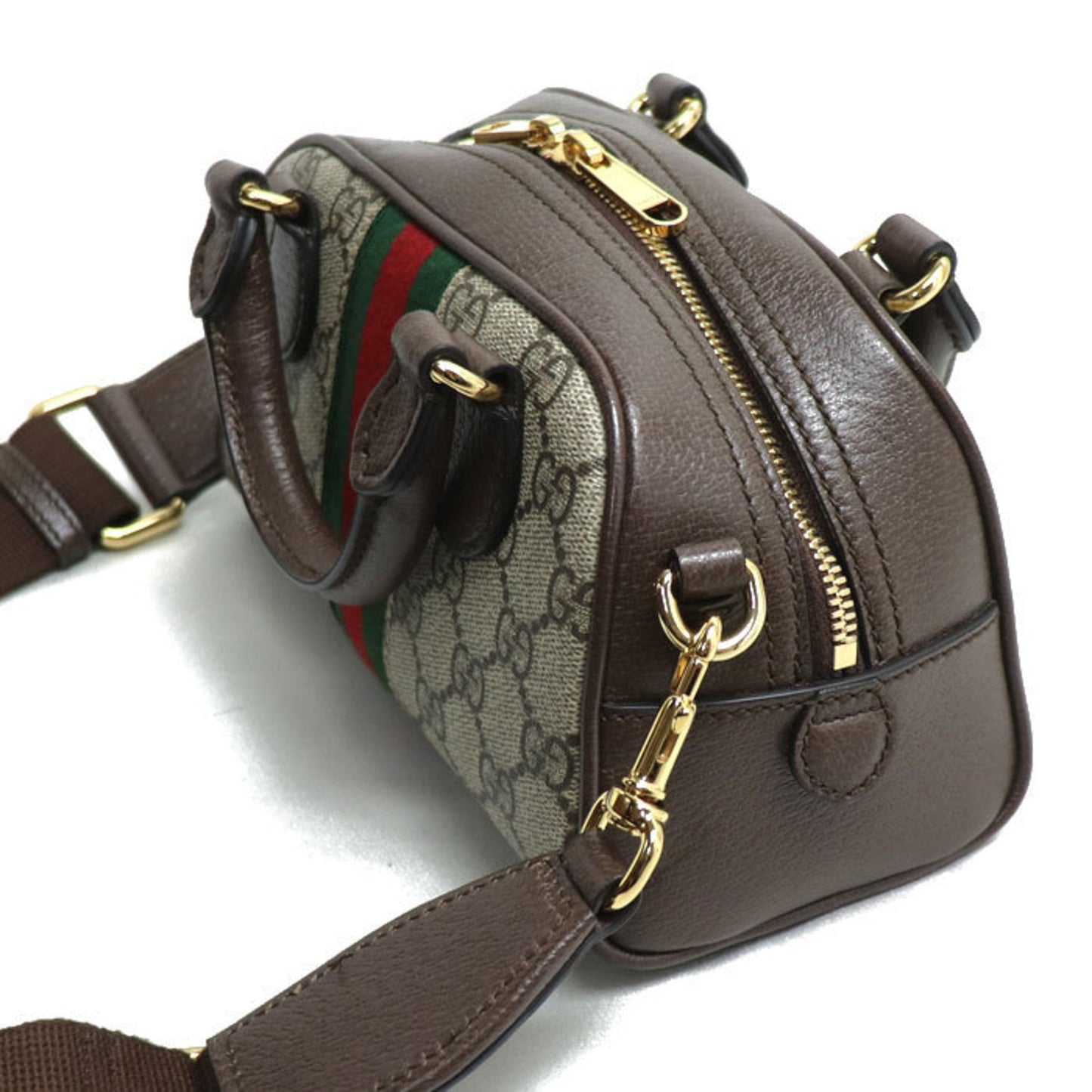 Gucci Beige Gg Supreme Canvas Leather Shoulder Bag