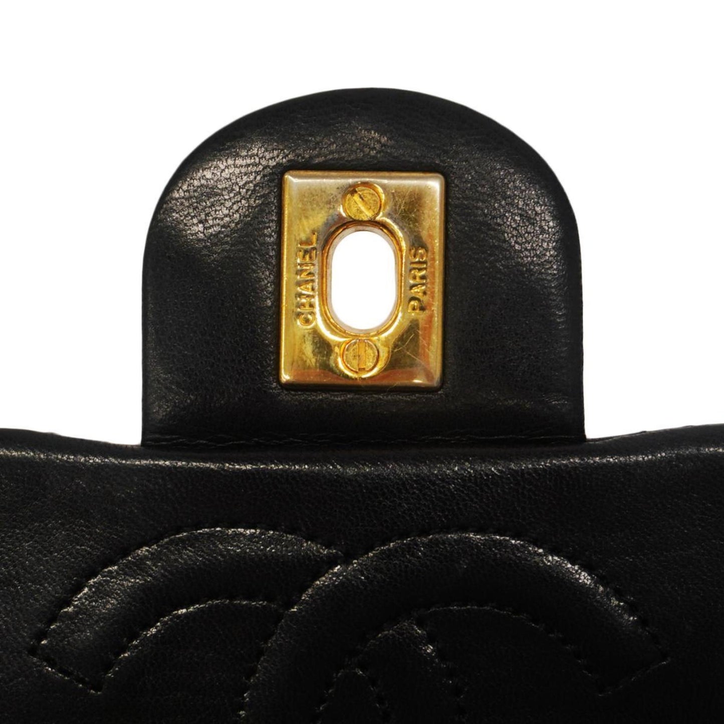 Chanel Shoulder Bag Matelasse Chain Lambskin Black Women's