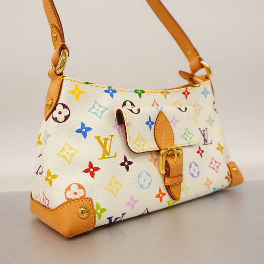 LOUIS VUITTONAuth  Monogram Multicolore Eliza Shoulder Bag Blanc