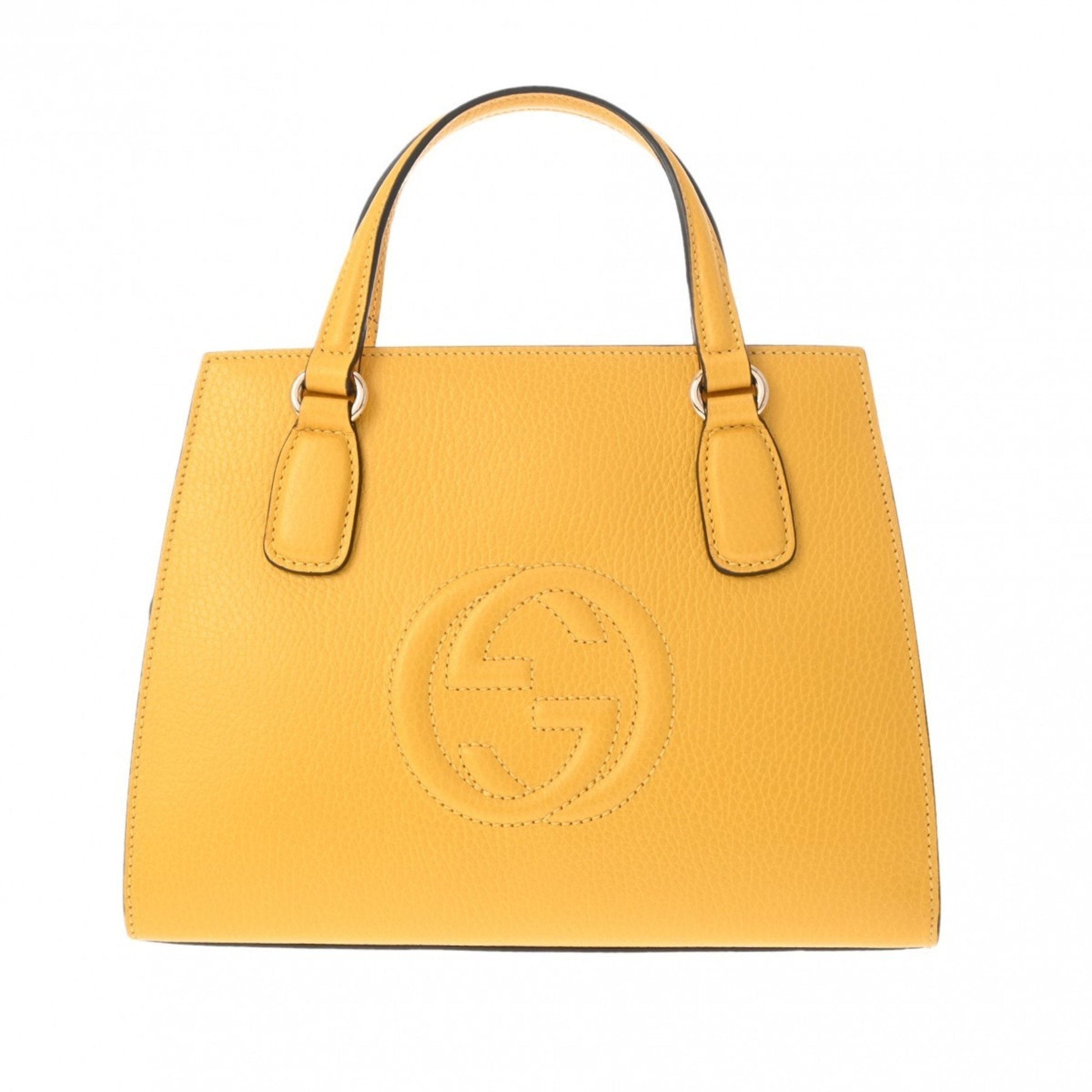 Gucci Yellow Leather Handbag ()