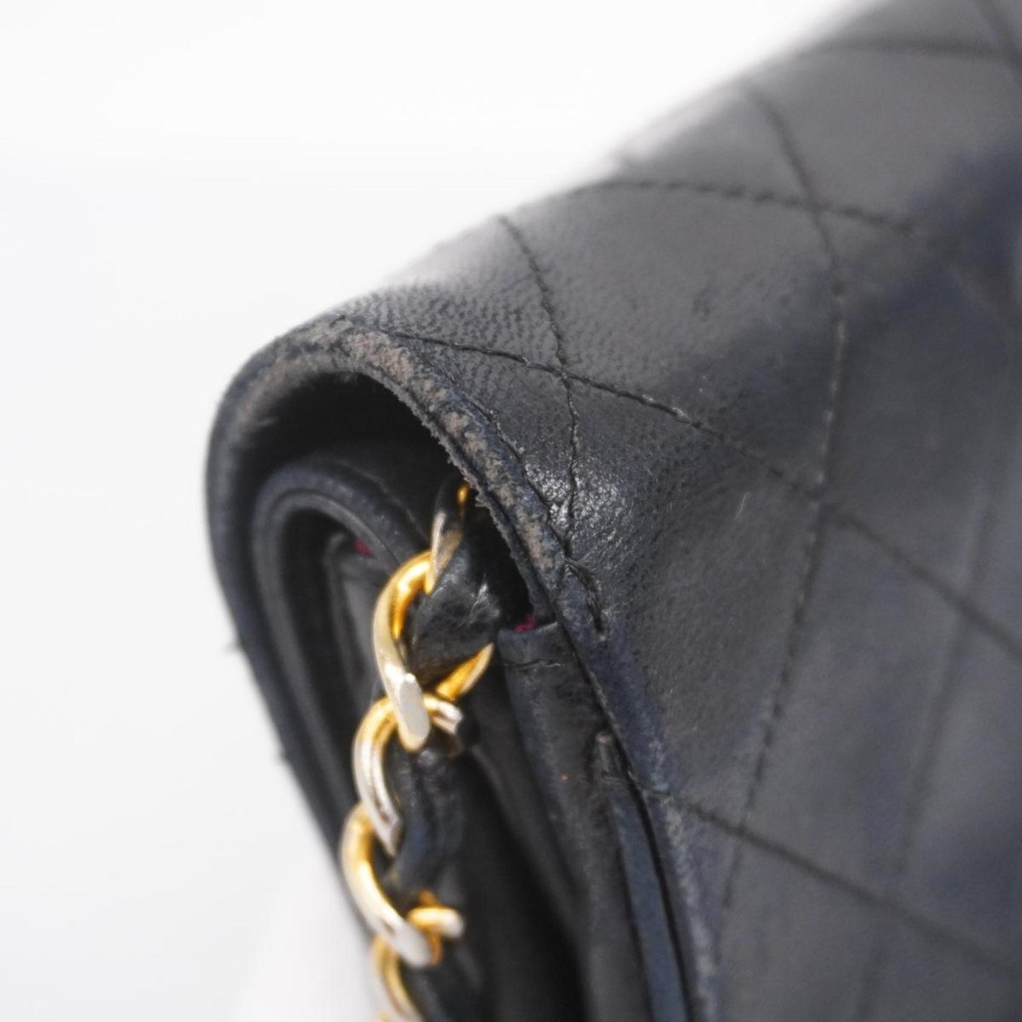 Chanel Shoulder Bag Matelasse Lambskin Black Women's