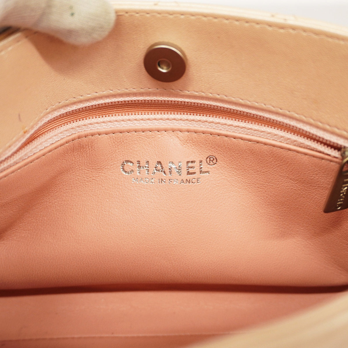 ChanelAuth  Matelasse Women's Leather HandBag Light Pink