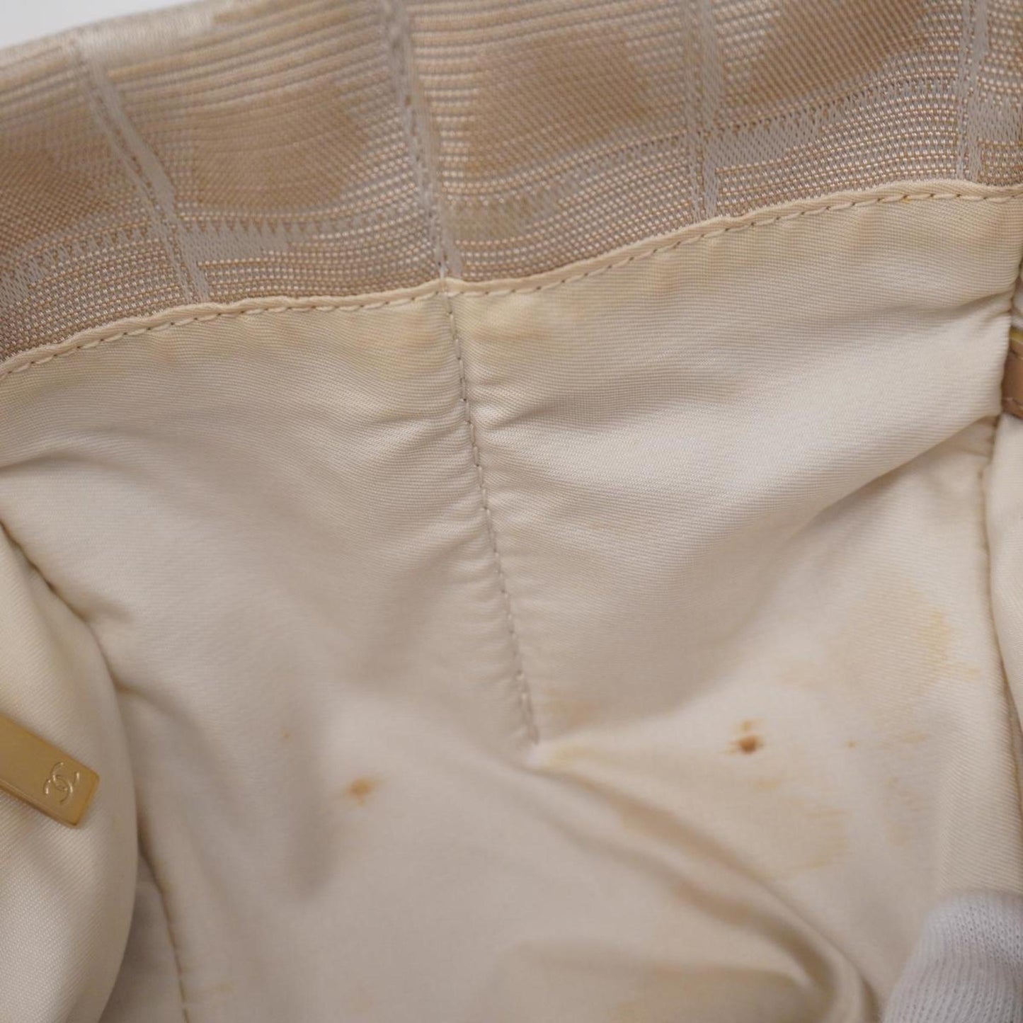 Chanel Tote Bag New Travel Nylon Beige Women's