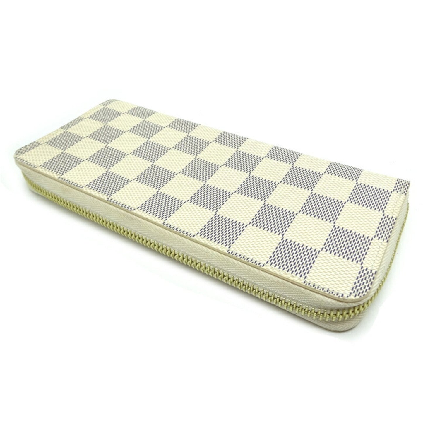 LOUIS VUITTON Portefeuil Clemence Women's Long Wallet N61264 Damier Azur [White]/Rose Ballerine