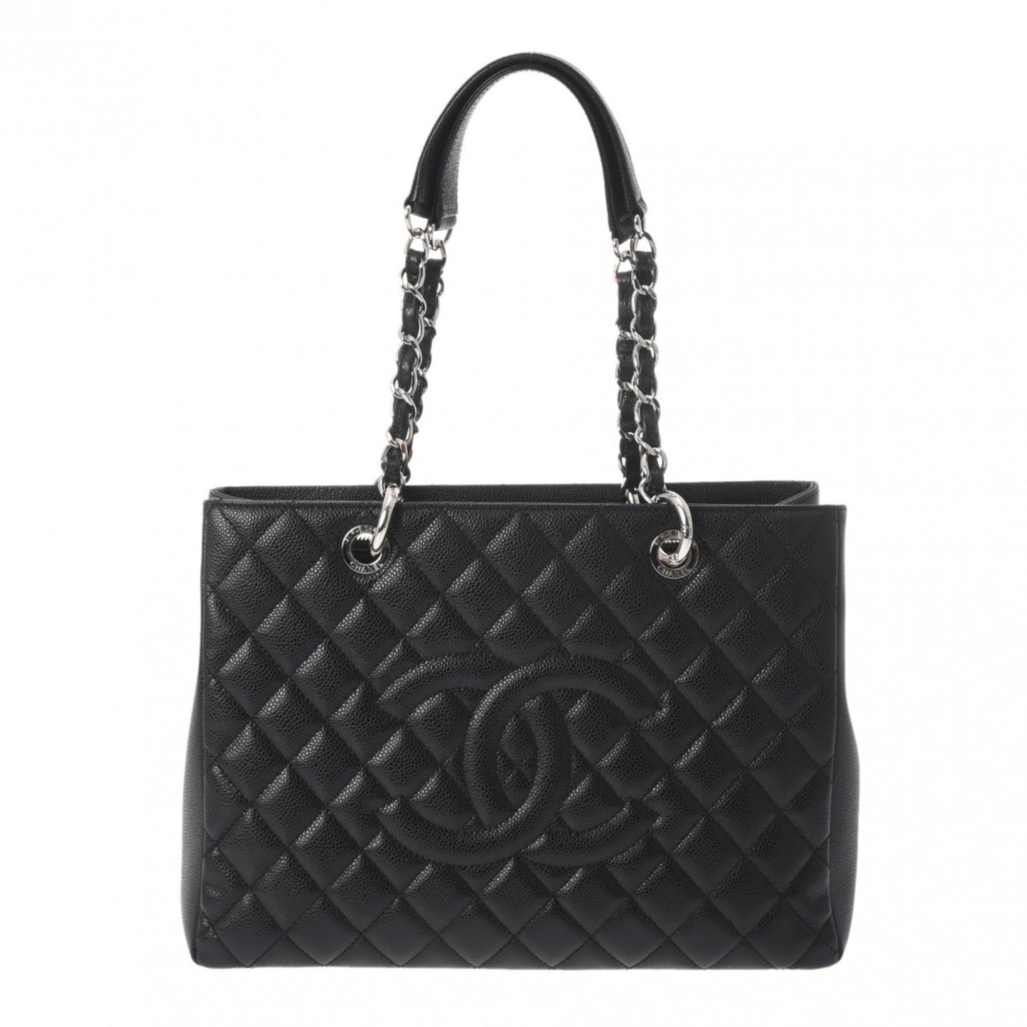 CHANEL GST Grand Tote Black A50995 Women's Caviar Skin Bag