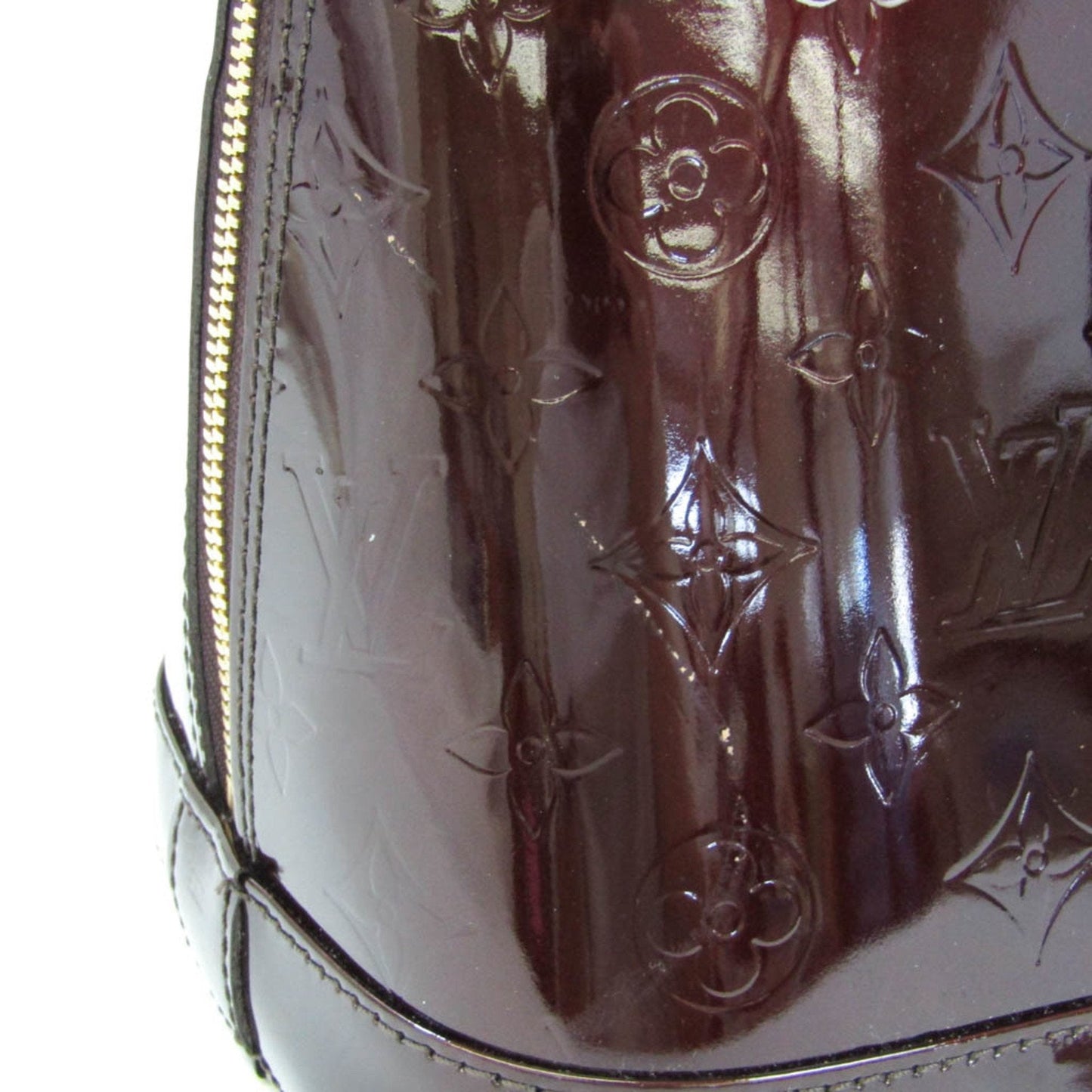 LOUIS VUITTON Monogram Vernis ALMA PM M91611 Women's Handbag Amarante