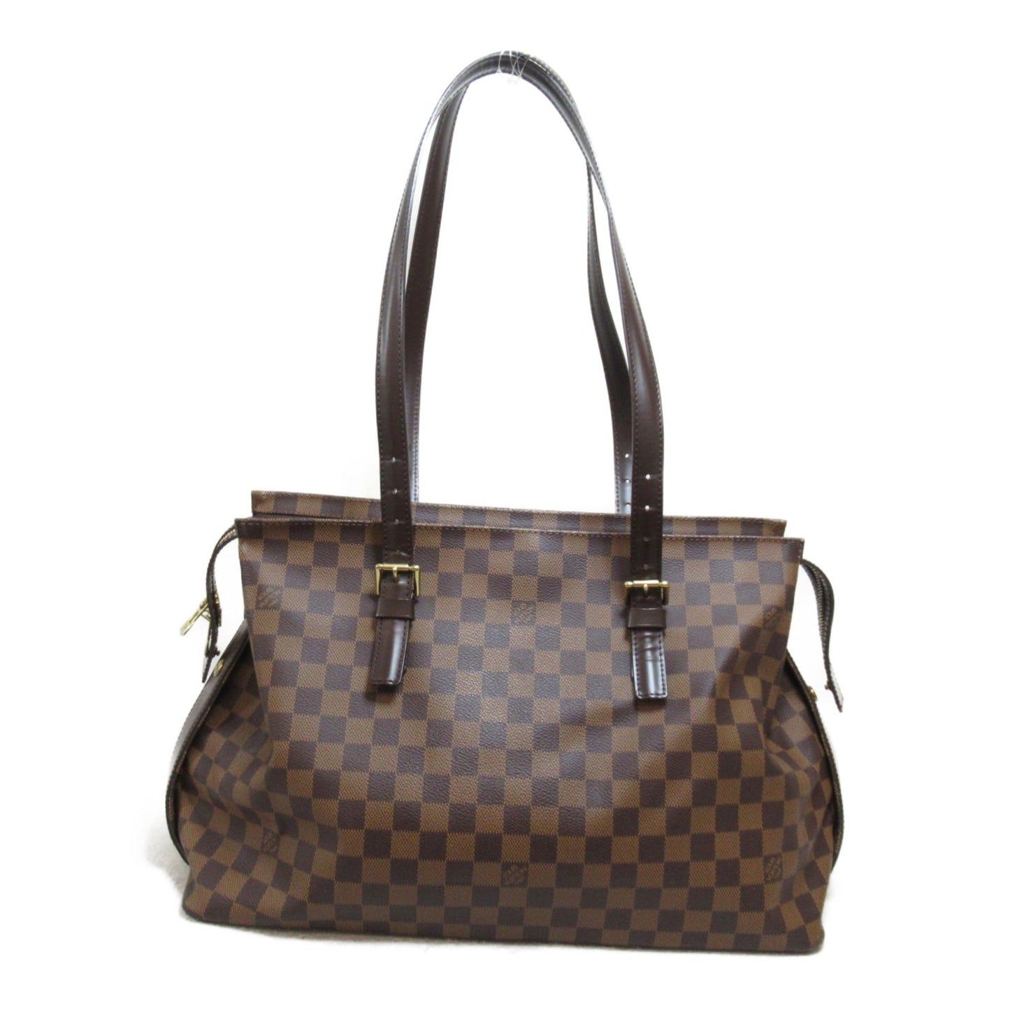 LOUIS VUITTON Chelsea Tote Bag Brown Ebene Damier PVC coated canvas N51119