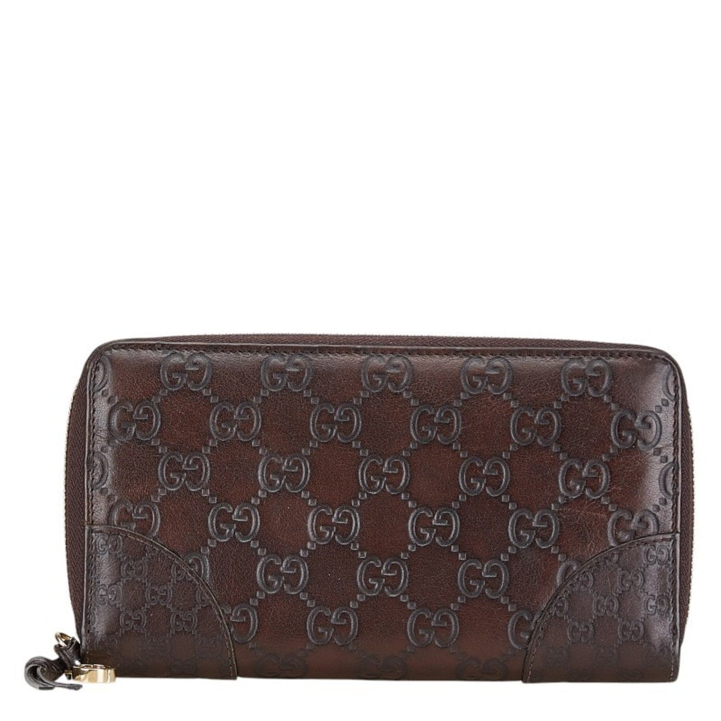 Gucci Brown Leather Long Wallet (Bi-Fold) ()