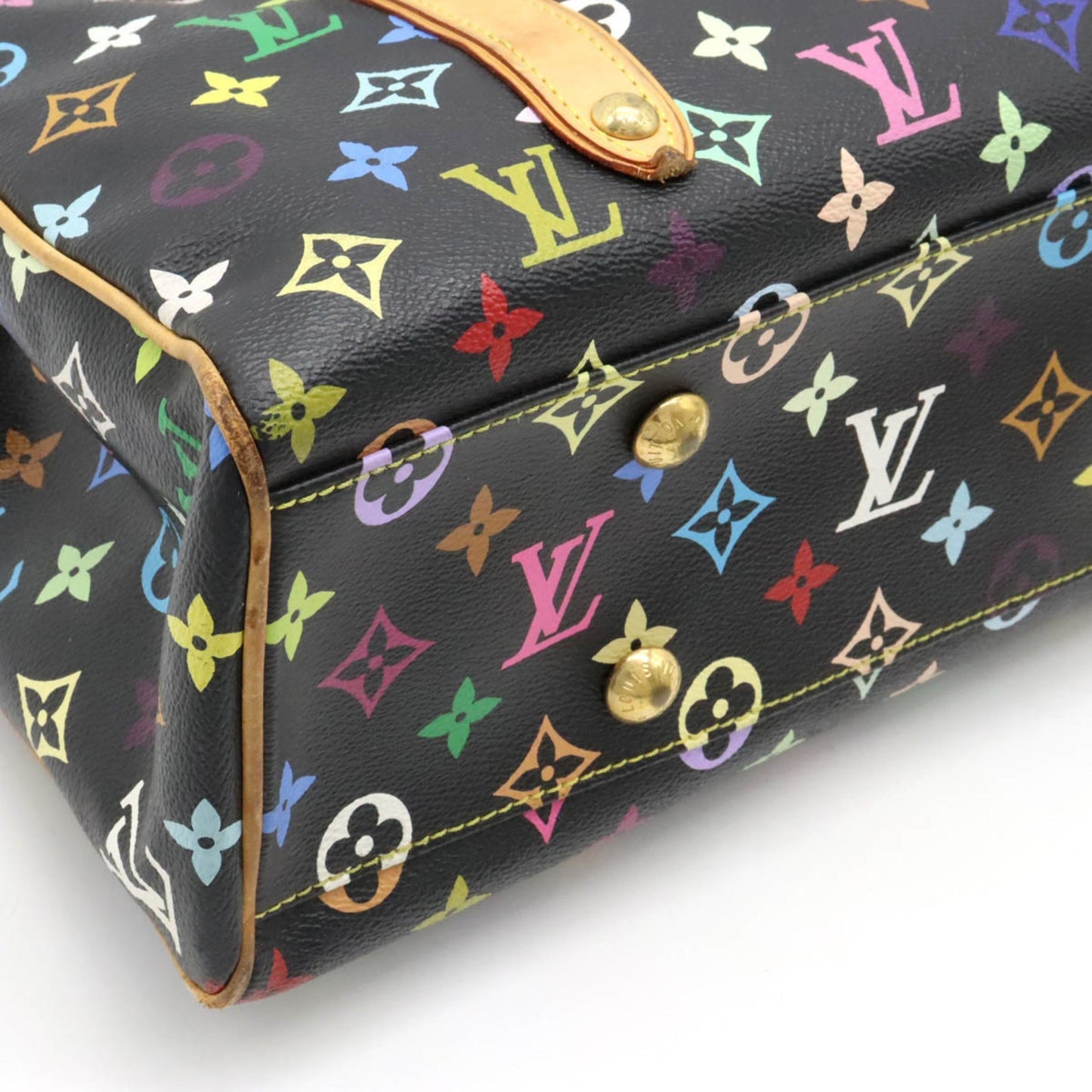 LOUIS VUITTON Monogram Multicolor Aurelia MM Tote Bag Shoulder Noir Black M40095