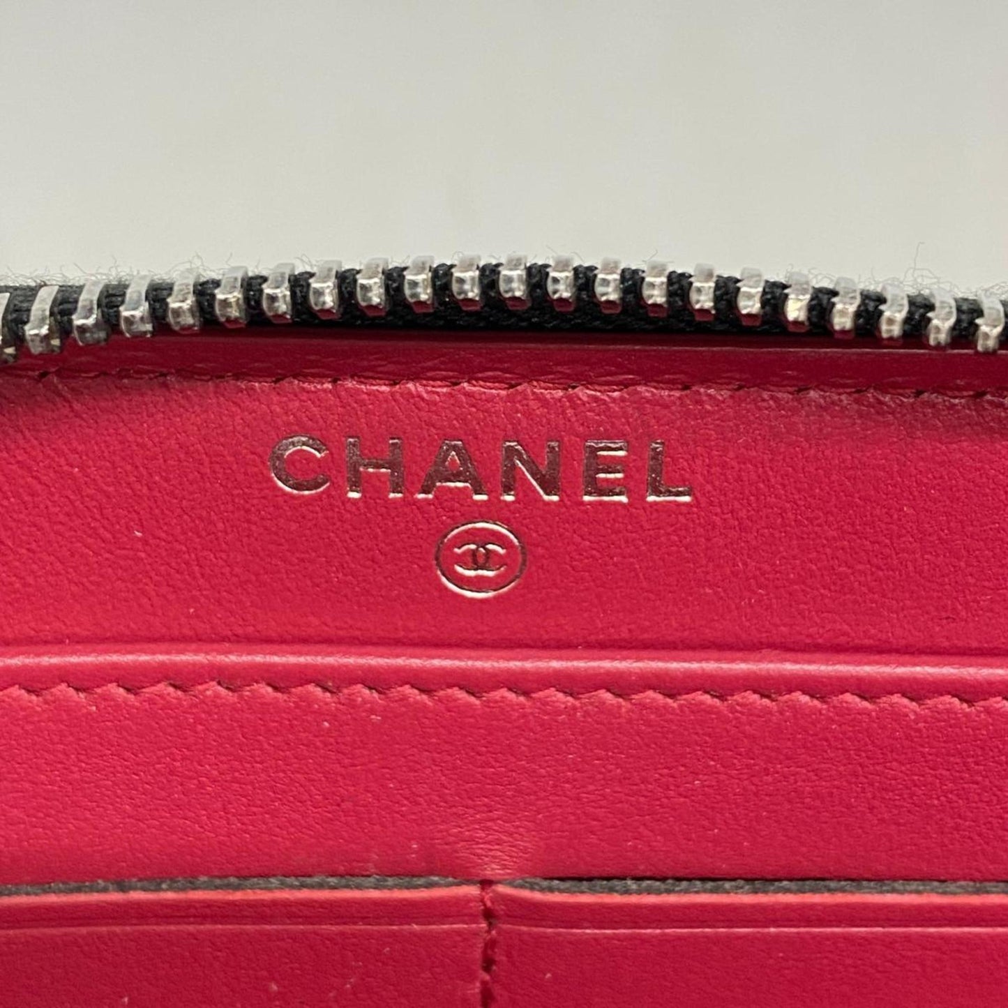 Chanel Long Wallet Matelasse Gabrielle Leather Black Champagne Women's