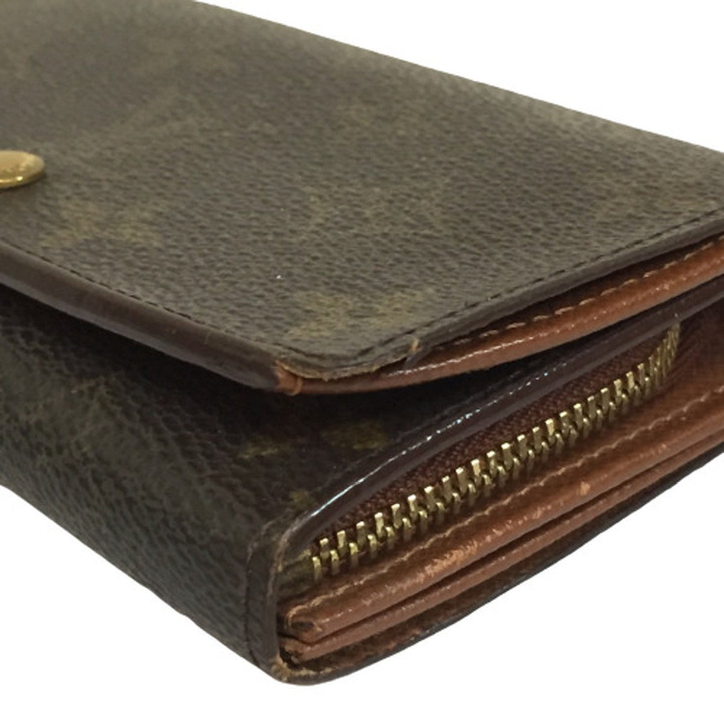 LOUIS VUITTON Portomone Vietresor Monogram M61730 LV Wallet Bifold L-shaped Zipper Women's