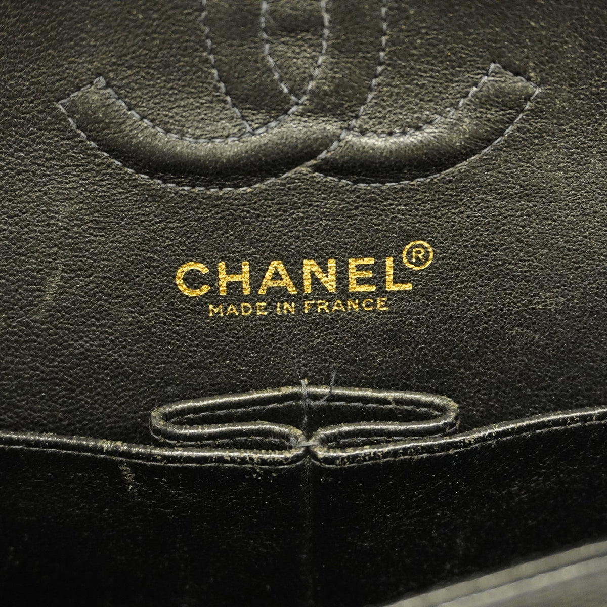 ChanelAuth  Big Matelasse W Flap W Chain Women's Caviar Leather Shoulder Bag