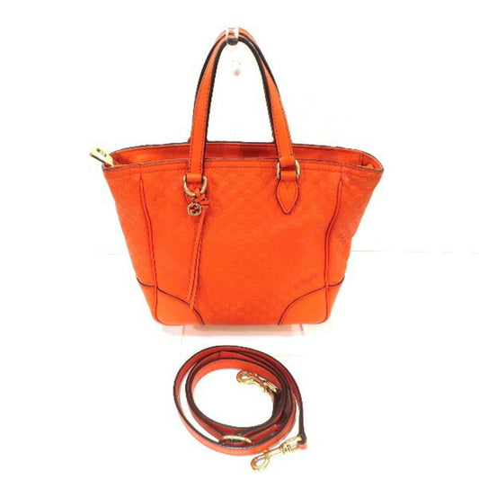 Gucci Orange Leather Handbag Shoulder Bag ()